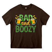 Chocolate Brown Bad And Boozy St. Patricks Heavy Core Tee - BundleAndBundleShop