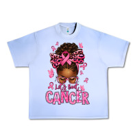 Grape Ice lets beat cancer afro messy bun Urban Heavy Tee - texasbilliewilder