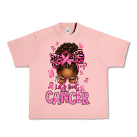 Salmon lets beat cancer afro messy bun Urban Heavy Tee - texasbilliewilder