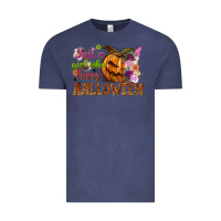 Vintage Denim Just a girl who loves Halloween Vintage Tee - NancyCooperArtShop