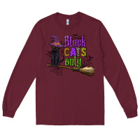 Burgundy black cats only Long Sleeve Tee - CowGirlArtShop