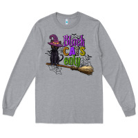 Heather Grey black cats only Long Sleeve Tee - CowGirlArtShop