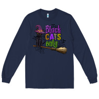 Navy black cats only Long Sleeve Tee - CowGirlArtShop