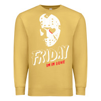 Antique Gold friday the 13th friday i'm in love vintage style horror halloween t sh Premium Sweatshirt - lanVoArt