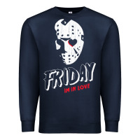 Friday The 13th Friday I'm In Love Vintage Style Horror Halloween T Sh Premium Sweatshirt | Teevron