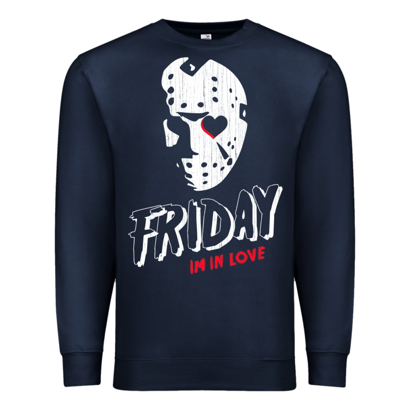 Friday The 13th Friday I'm In Love Vintage Style Horror Halloween T Sh Premium Sweatshirt by lanVoArt | Teevron