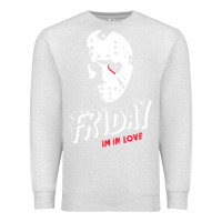 Oatmeal Heather friday the 13th friday i'm in love vintage style horror halloween t sh Premium Sweatshirt - lanVoArt