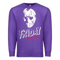 Purple friday the 13th friday i'm in love vintage style horror halloween t sh Premium Sweatshirt - lanVoArt