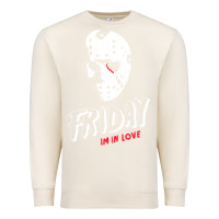 Sandshell friday the 13th friday i'm in love vintage style horror halloween t sh Premium Sweatshirt - lanVoArt