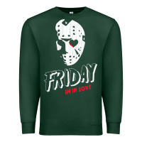 Sports Green friday the 13th friday i'm in love vintage style horror halloween t sh Premium Sweatshirt - lanVoArt