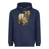 Navy Angora Goat Heavyweight Hoodie - LillyAllenDesigns