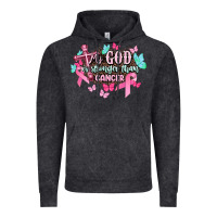 Vintage Black My god is stronger than Cancer Awareness Vintage Hoodie - HowdyJamesFarm