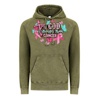 Vintage Olive My god is stronger than Cancer Awareness Vintage Hoodie - HowdyJamesFarm