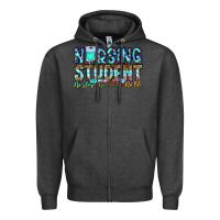 Charcoal Heather Nursing Student No Sleep No Money No Life Zipper Hoodie - CowhideDigitalArt