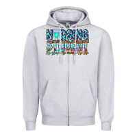 Heather Grey Nursing Student No Sleep No Money No Life Zipper Hoodie - CowhideDigitalArt