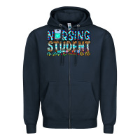 Navy Nursing Student No Sleep No Money No Life Zipper Hoodie - CowhideDigitalArt