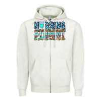 Oatmeal Heather Nursing Student No Sleep No Money No Life Zipper Hoodie - CowhideDigitalArt