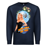 Navy not of this earth girls are easy mixup Premium Sweatshirt - lanVoArt