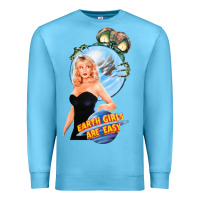 Ocean Blue not of this earth girls are easy mixup Premium Sweatshirt - lanVoArt