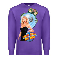 Purple not of this earth girls are easy mixup Premium Sweatshirt - lanVoArt