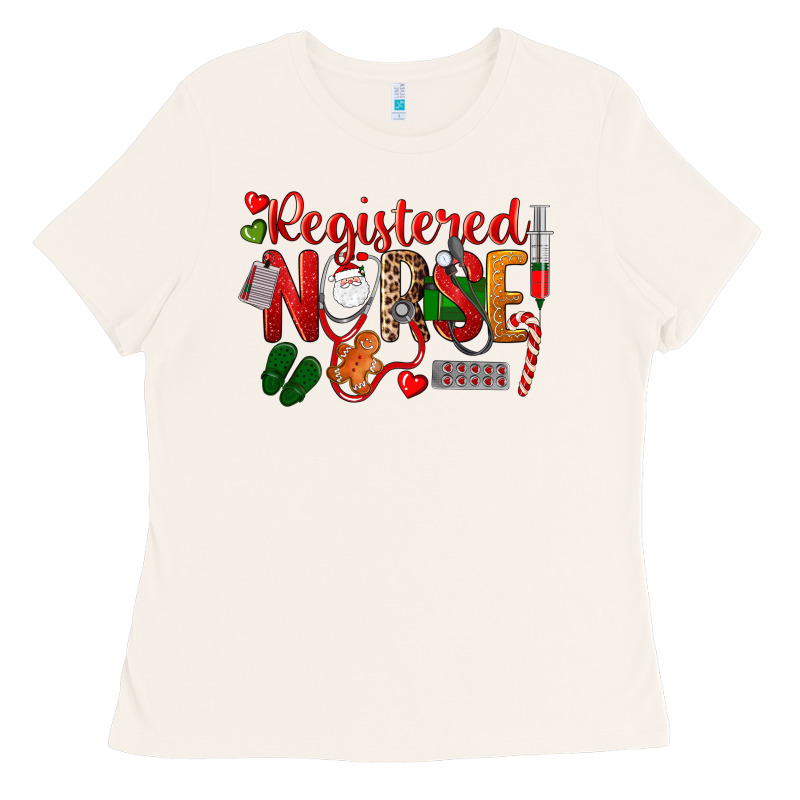 Registered Nurse Christmas Ladies Tee by LillyAllenDesigns | Teevron