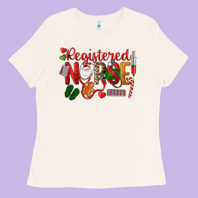 Registered Nurse Christmas Ladies Tee Designed By Lillyallendesigns