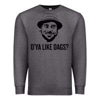 Charcoal Heather snatch   d'ya like dags. Premium Sweatshirt - lanVoArt