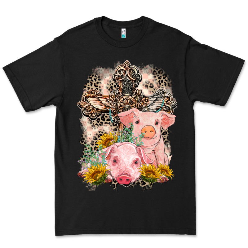 Western Pigs With Crosses Premium Tee by LillyAllenDesigns | Teevron