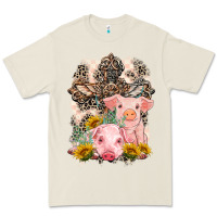 Bone Western Pigs with Crosses Premium Tee - LillyAllenDesigns