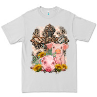 Dove Grey Western Pigs with Crosses Premium Tee - LillyAllenDesigns