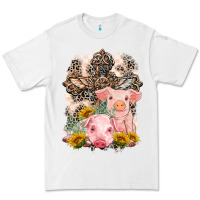White Western Pigs with Crosses Premium Tee - LillyAllenDesigns