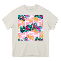 Cream Breast Cancer Awareness Mom With Leopard Patterns Heavy Core Tee - BundleAndBundleShop