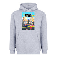 Heather Grey white chicks Heavyweight Hoodie - lanVoArt