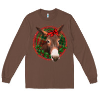 Chestnut Christmas donkey with bandana Long Sleeve Tee - Jasminsmagicworld