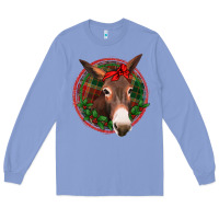 Colony Blue Christmas donkey with bandana Long Sleeve Tee - Jasminsmagicworld