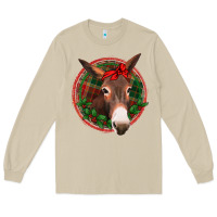 Mushroom Christmas donkey with bandana Long Sleeve Tee - Jasminsmagicworld