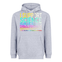 Heather Grey Hot Trend I Support Science Human Rights Public Education Heavyweight Hoodie - lanVoArt