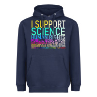 Navy Hot Trend I Support Science Human Rights Public Education Heavyweight Hoodie - lanVoArt