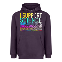 Plum Hot Trend I Support Science Human Rights Public Education Heavyweight Hoodie - lanVoArt