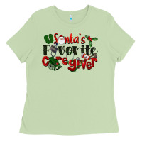 Santa's Favorite Caregiver Christmas Ladies Tee | Teevron