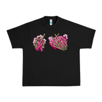 Black Breast Cancer skeleton hands Urban Heavy Tee - NancyCooperArtShop