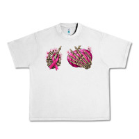 Lunar Rock Breast Cancer skeleton hands Urban Heavy Tee - NancyCooperArtShop