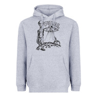 Heather Grey the alien paul Heavyweight Hoodie - lanVoArt