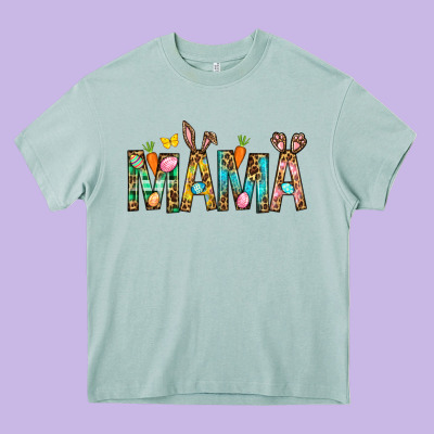Easter Mama Heavy Core Tee Designed By Bundleandbundleshop