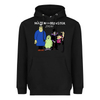 Black 60s milton the monster show characters and logotype Heavyweight Hoodie - lanVoArt