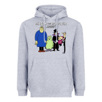 Heather Grey 60s milton the monster show characters and logotype Heavyweight Hoodie - lanVoArt