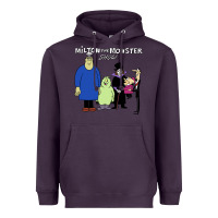 Plum 60s milton the monster show characters and logotype Heavyweight Hoodie - lanVoArt