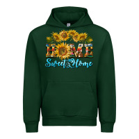 Forest Green home sweet home sunflower Urban Hoodie - BarkalooDesign