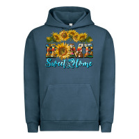 Pigment Midnight Navy home sweet home sunflower Urban Hoodie - BarkalooDesign