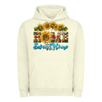 Pigment Pistachio home sweet home sunflower Urban Hoodie - BarkalooDesign